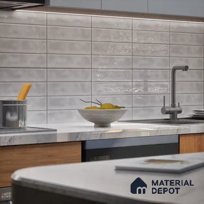 Faux Subway  Tile TL 07256 D Sintra 1011 1 ft x 1 ft Ceramic Glossy Finish - 9 mm  | 2 mm Spacer is Mandatory | Please Expect a Slight Variation of Pattern (Sample)